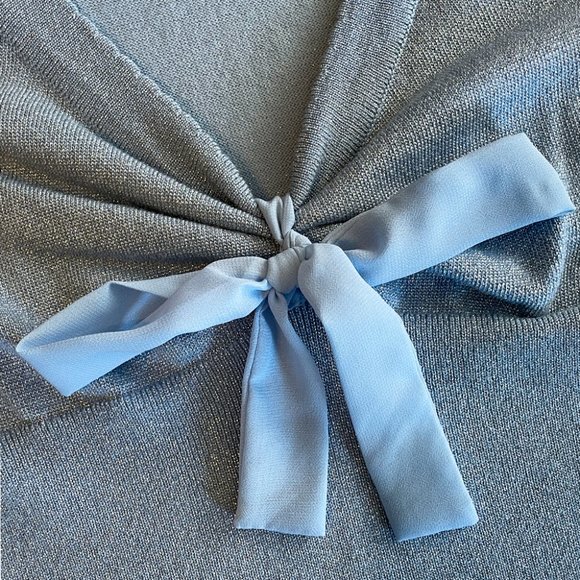 Hell Bunny Blue Sparkle Shimmy Shimmy Angette Top - Picture 3 of 4